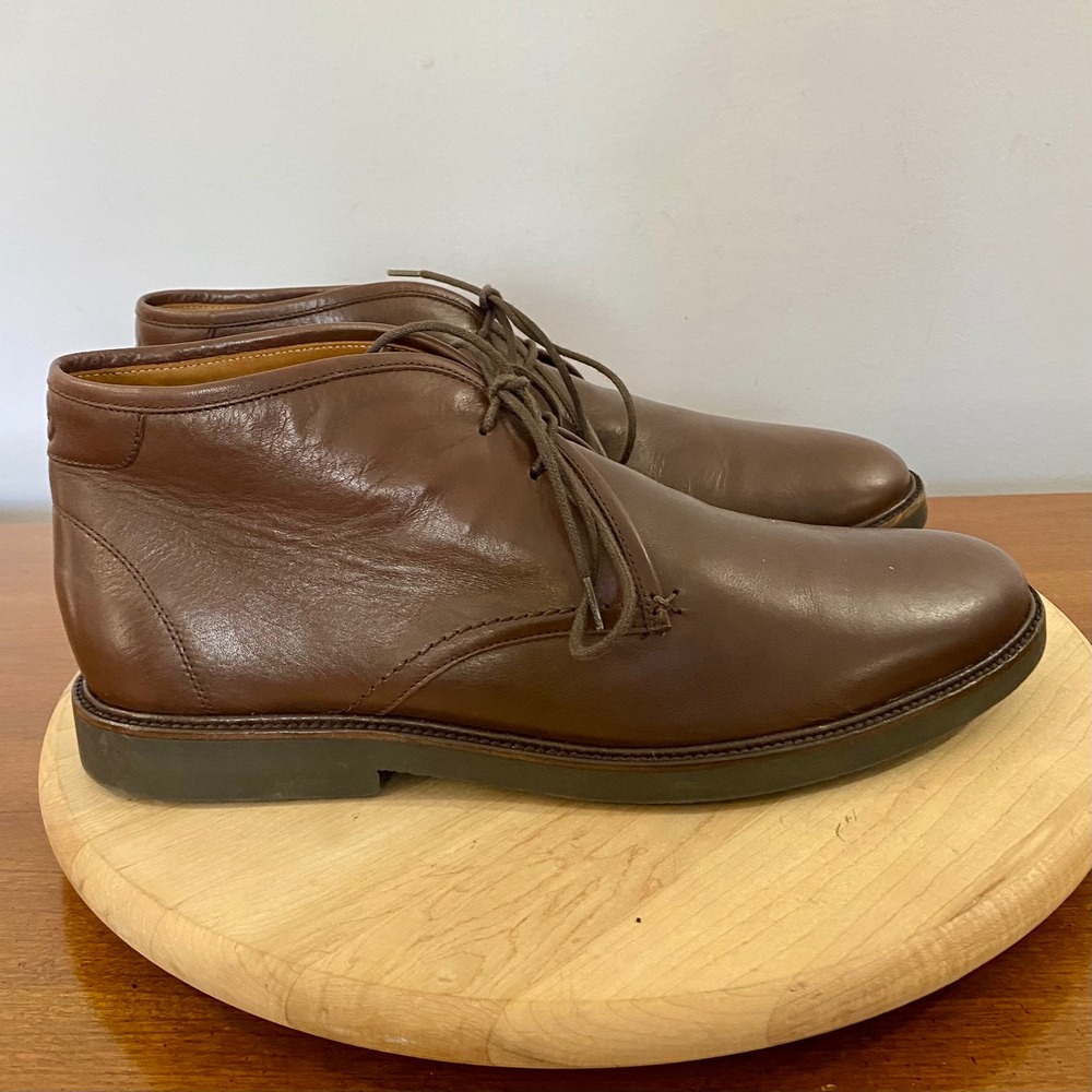 Peter Millar Mens Brown Leather Chukka Boots Ankle Desert Shoes Lace Up Size 11
